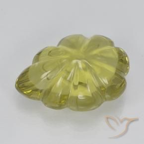 Quartzo Amarelo Abacaxi Claro Natural 5.61ct, Flor cortada, Transparente