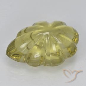 Quartzo Amarelo Dourado Claro Natural 5.50ct, Flor cortada, Transparente