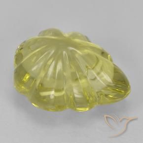 Quartzo Amarelo Abacaxi Claro Natural 4.28ct, Flor cortada, Transparente