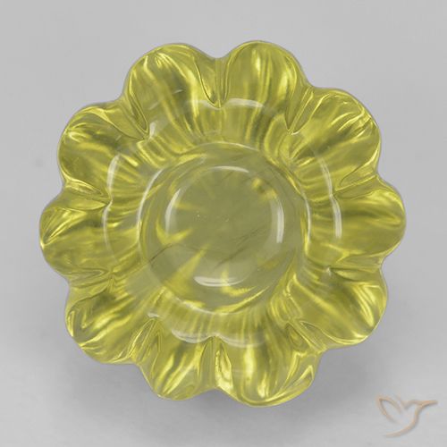 7.80ct Natural Amarelo Abacaxi Quartzo, Flor cortada, Transparente