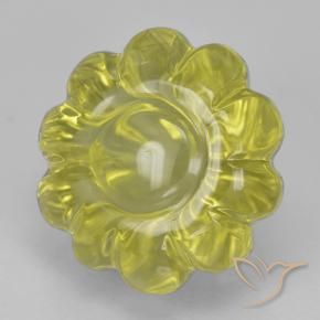 Quartzo Amarelo Abacaxi Natural 7.80ct, Flor cortada, Transparente