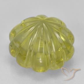 Quartzo Amarelo Abacaxi Natural 7.80ct, Flor cortada, Transparente