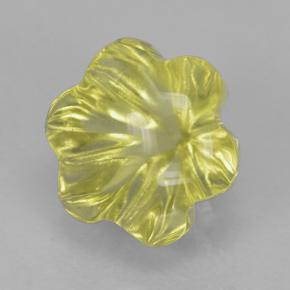 Quartzo amarelo natural 2,06ct, corte flor, transparente