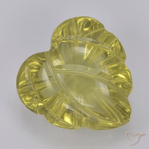 5.36ct Natural amarelo médio Quartzo, Flor cortada, Transparente