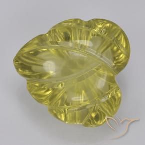 Quartzo amarelo médio Natural 5.36ct, Flor cortada, Transparente
