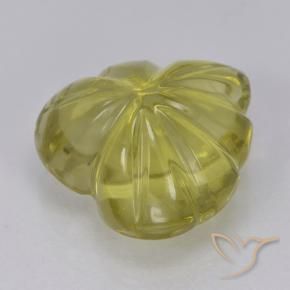 Quartzo amarelo médio Natural 5.36ct, Flor cortada, Transparente