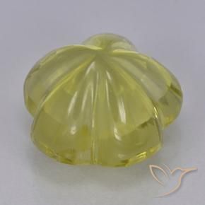 Quartzo amarelo médio Natural 4.26ct, Flor cortada, Transparente