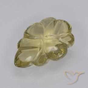 Quartzo amarelo neutro Natural 4.76ct, Flor cortada, Transparente