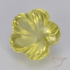 Quartzo Amarelo Abacaxi Natural 2.59ct, Flor cortada, Transparente