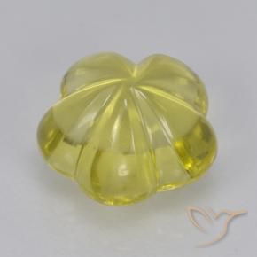 Quartzo Amarelo Abacaxi Natural 2.59ct, Flor cortada, Transparente