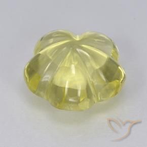 Quartzo amarelo médio Natural 3.16ct, Flor cortada, Transparente