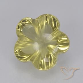 Quartzo Lagoa Amarela Natural 2.68ct, Flor cortada, Transparente