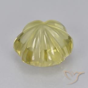 Quartzo Amarelo Dourado Claro Natural 3.55ct, Flor cortada, Transparente