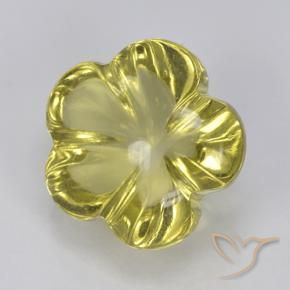 Quartzo Luz amarela Natural 3.64ct, Flor cortada, Transparente