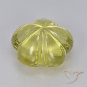 Quartzo Luz amarela Natural 3.64ct, Flor cortada, Transparente