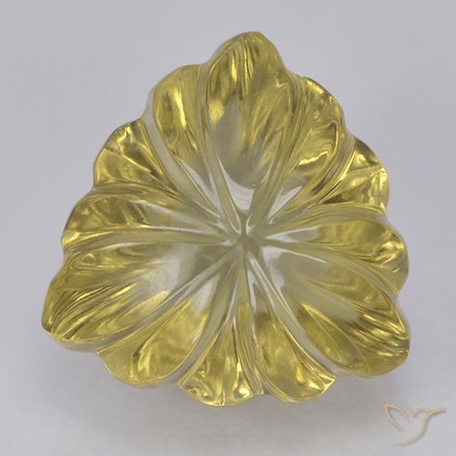5.97ct Natural Amarelo claro médio Quartzo, Trilhão, Transparente