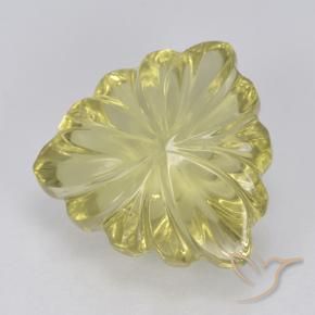 Quartzo Amarelo claro médio Natural 5.65ct, Trilhão, Transparente