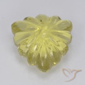 Quartzo Amarelo claro médio Natural 5.65ct, Trilhão, Transparente