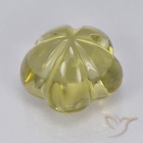 Quartzo Amarelo claro médio Natural 4.47ct, Flor cortada, Transparente