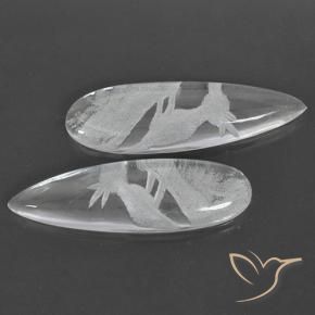 Pedras preciosas de Quartzo Branco claro natural de 22.70 ct, Formato de pêra, Transparente