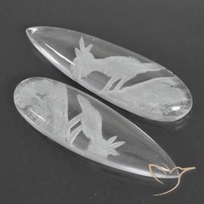 Pedras preciosas de Quartzo Branco claro natural de 22.70 ct, Formato de pêra, Transparente
