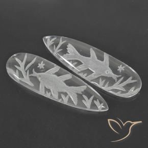 Pedras preciosas de Quartzo Branco claro natural de 29.51 ct, Formato de pêra, Transparente
