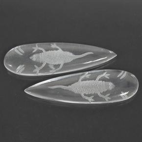 Pedras preciosas de Quartzo Branco claro natural de 29.12 ct, Formato de pêra, Transparente