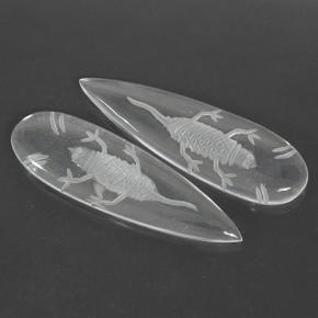 Pedras preciosas de Quartzo Branco claro natural de 29.12 ct, Formato de pêra, Transparente