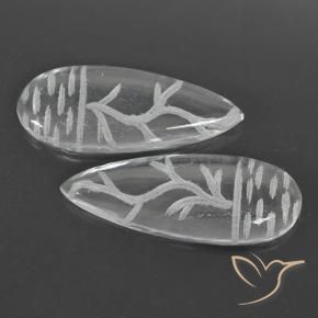 Pedras preciosas de Quartzo Branco claro natural de 36.06 ct, Formato de pêra, Transparente