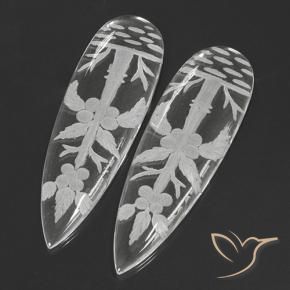 Pedras preciosas de Quartzo Branco claro natural de 99.30 ct, Formato de pêra, Transparente