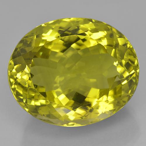Quartzo amarelo de 41,38 quilates, corte oval de 23,6 x 19,4 mm do Brasil, Photo A