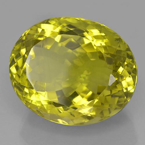 Quartzo Amarelo esverdeado Natural 41.38ct, oval, IF