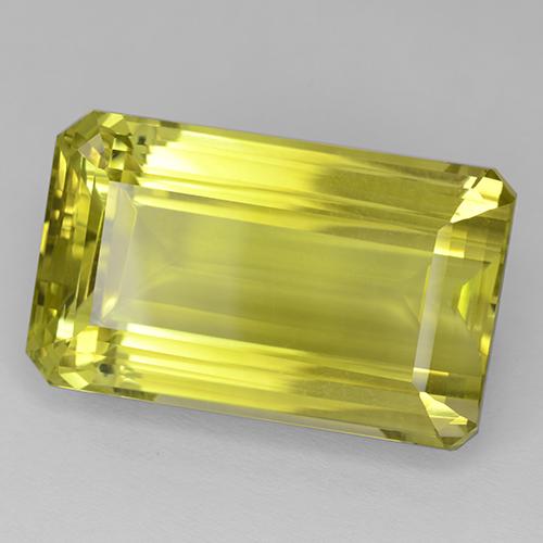 Quartzo amarelo natural 85,92ct, corte esmeralda, IF