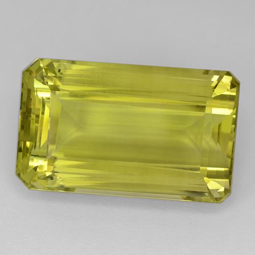 Quartzo amarelo natural 85,92ct, corte esmeralda, IF