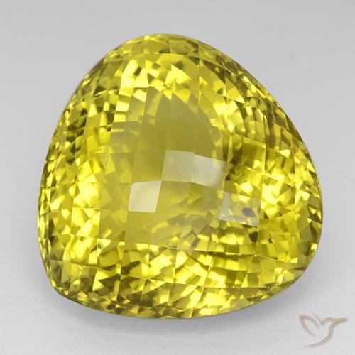 Quartzo Amarelo Abacaxi Natural 94.63ct, Formato de pêra, IF
