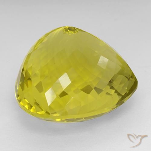 Quartzo Amarelo Abacaxi Natural 94.63ct, Formato de pêra, IF