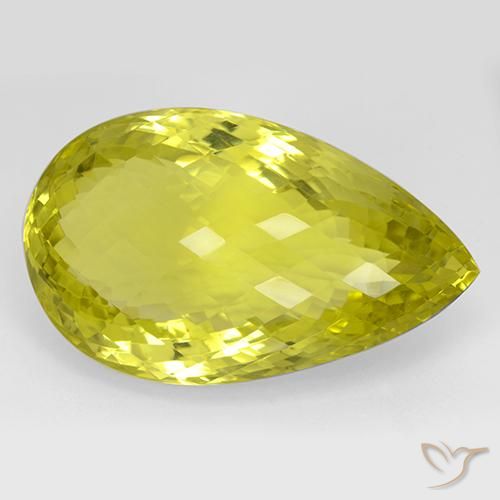 Quartzo Amarelo 106,83 ct, Damas Pêra Do Brasil 40,3 x 24,3 mm, Photo A