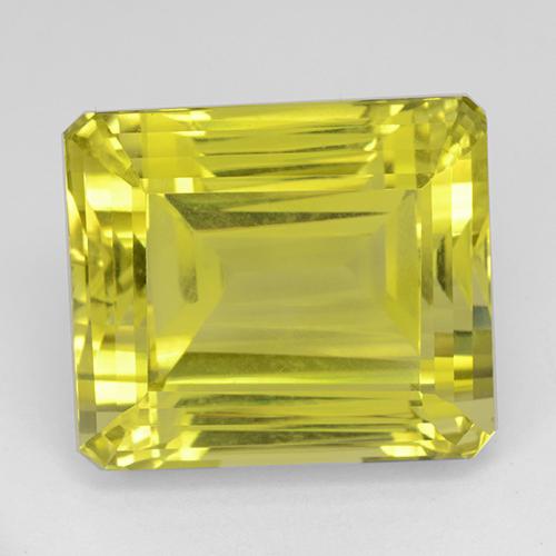 Quartzo amarelo natural 47,73ct, corte esmeralda, IF