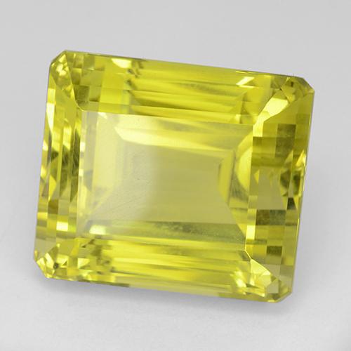 Quartzo amarelo natural 47,73ct, corte esmeralda, IF