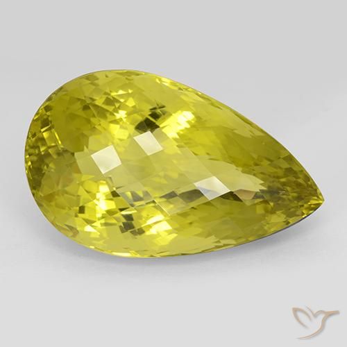 Quartzo Amarelo 119,64 ct, Damas Pêra Do Brasil 40,8 x 24,5 mm, Photo A