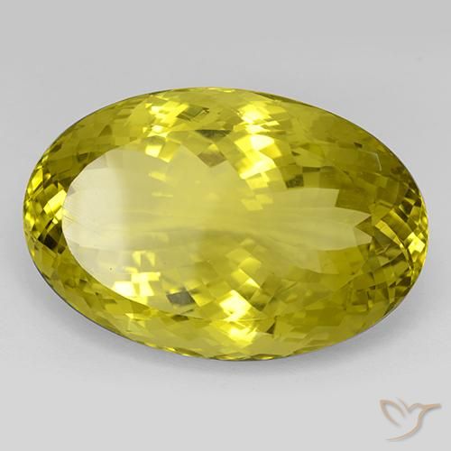 Quartzo Amarelo Abacaxi Natural 101.00ct, oval, IF