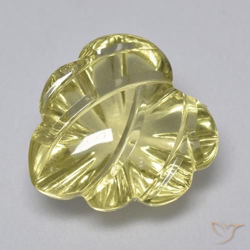 Quartzo Amarelo esverdeado Natural 4.94ct, Chique, Transparente