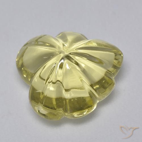 Quartzo Amarelo esverdeado Natural 4.94ct, Chique, Transparente