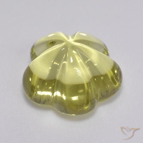 Quartzo Luz amarela Natural 6.36ct, Flor cortada, Transparente