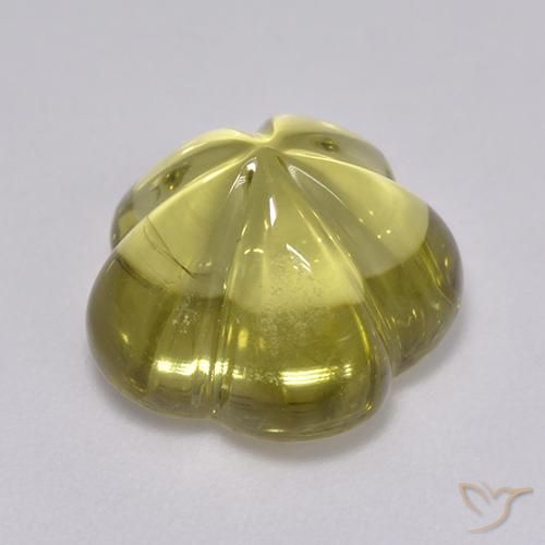 Quartzo Luz amarela Natural 6.81ct, Flor cortada, Transparente
