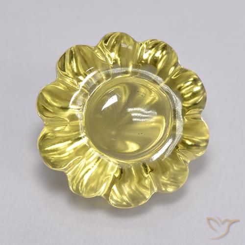 7.69ct Natural Amarelo Dourado Claro Quartzo, Flor cortada, Transparente