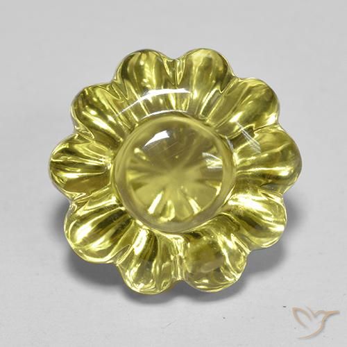 7.20ct Natural amarelo médio Quartzo, Flor cortada, Transparente