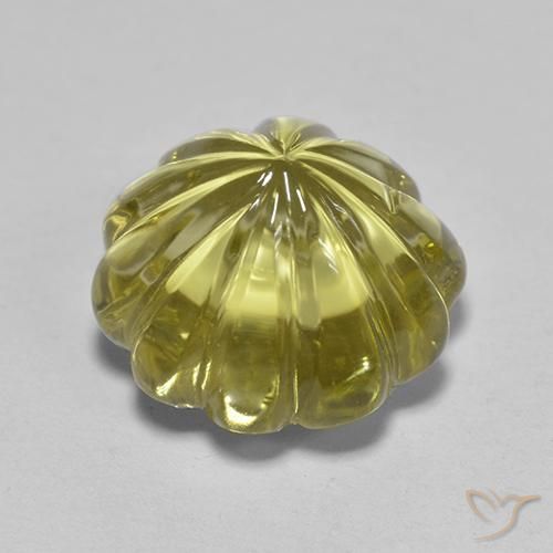 Quartzo amarelo médio Natural 7.20ct, Flor cortada, Transparente