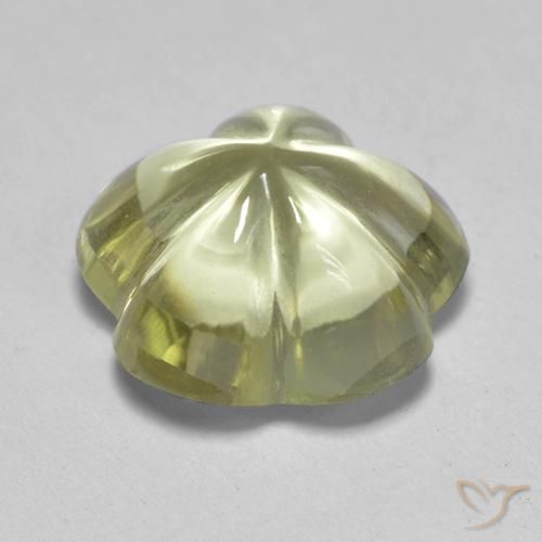 Quartzo Luz amarela Natural 3.42ct, Flor cortada, Transparente