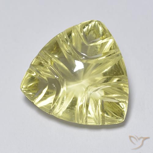 Quartzo Luz amarela Natural 6.45ct, Trilhão, Transparente